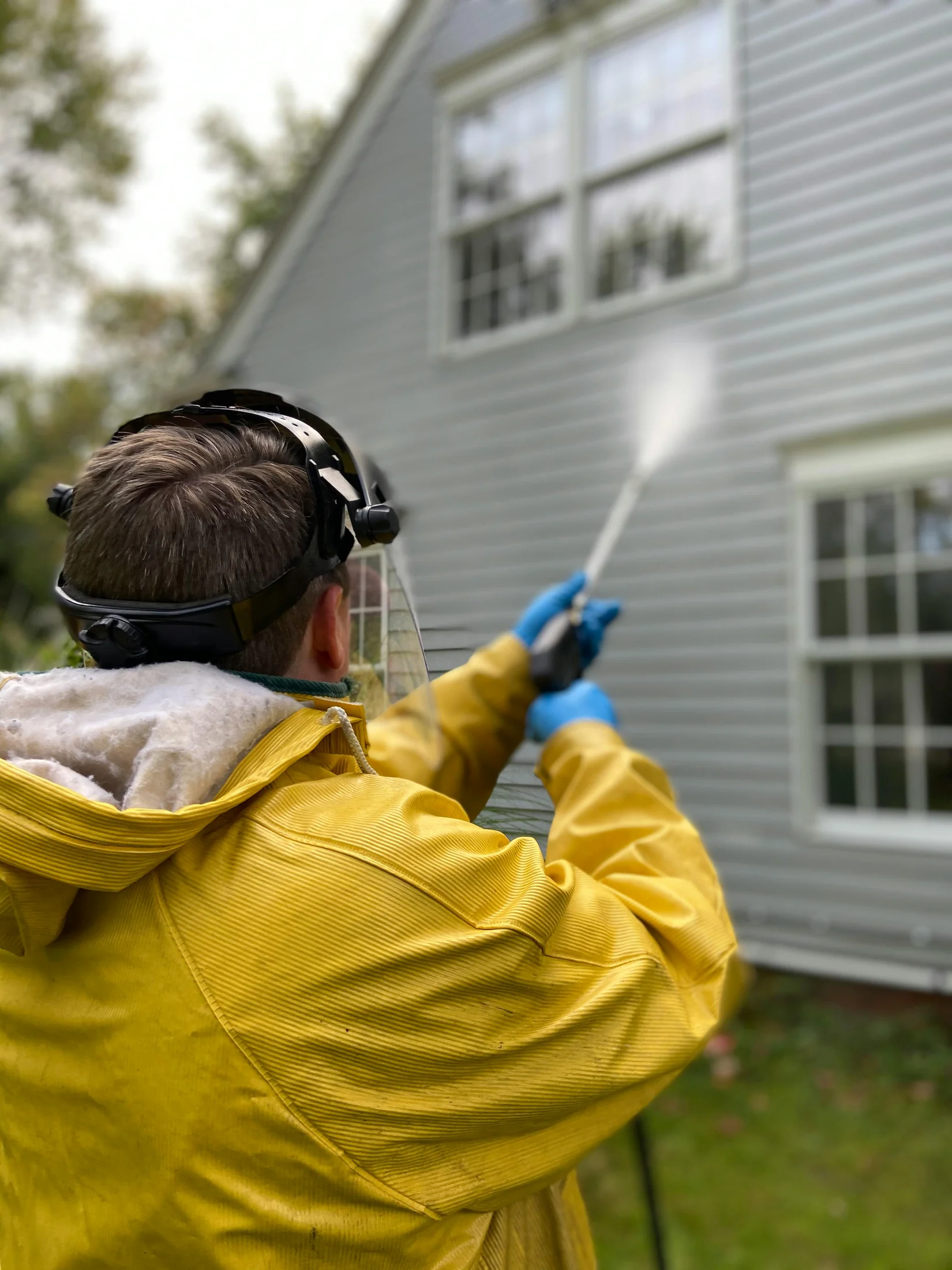 Exterior water blasting